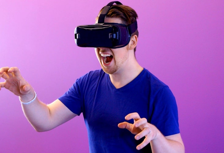 Person using VR headset